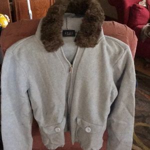Fur Trimmed Hooded Lambswool Sweater
